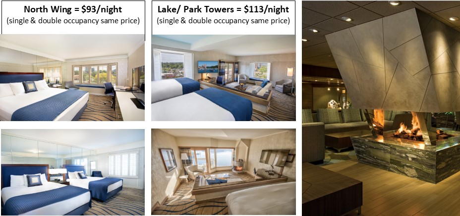 Resort Rooms - sarting at $93.00 per night